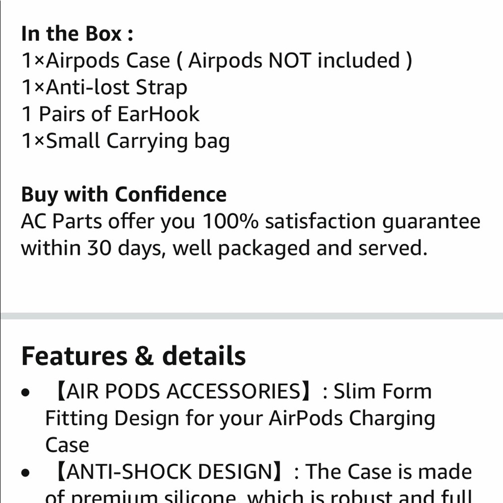 AirPods Red Case Accessories Kit Unisex - Picture 9 of 9
